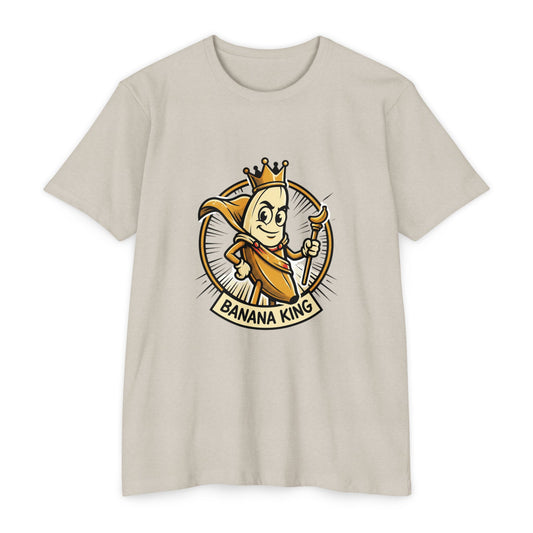 Banana King Retro Graphic T-Shirt — Vintage Fruit Mascot Tee