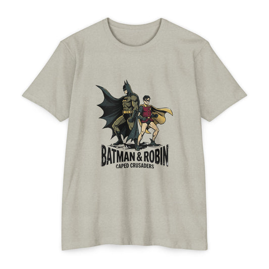 Batman & Robin Caped Crusaders Vintage Superhero T-Shirt