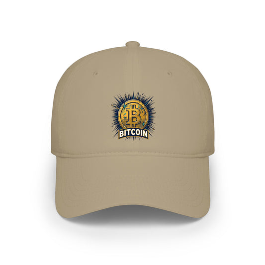 Bitcoin Sunburst Low Profile Baseball Cap — Crypto Logo Hat