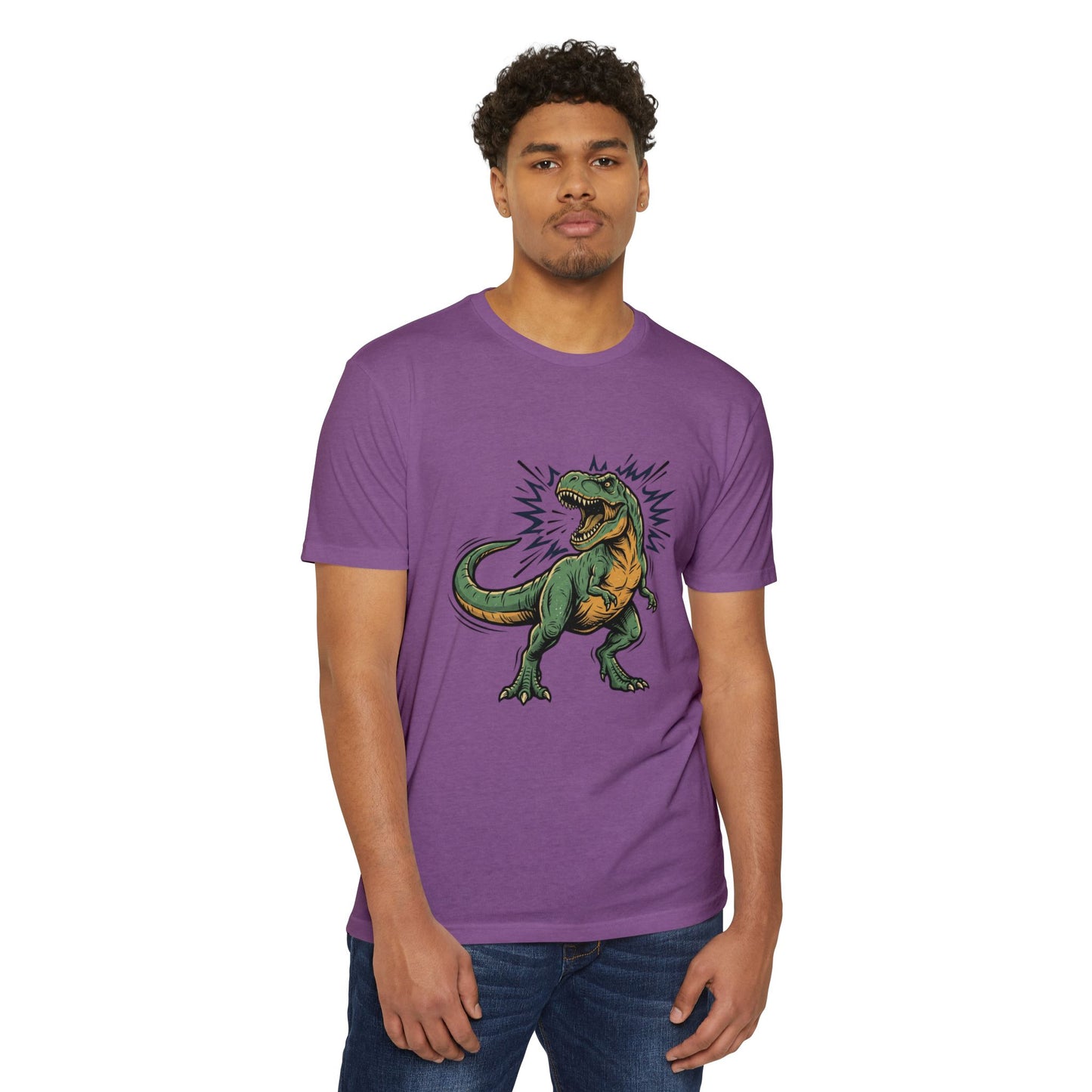 Camiseta — Camiseta retro con ilustración de T-Rex rugiendo