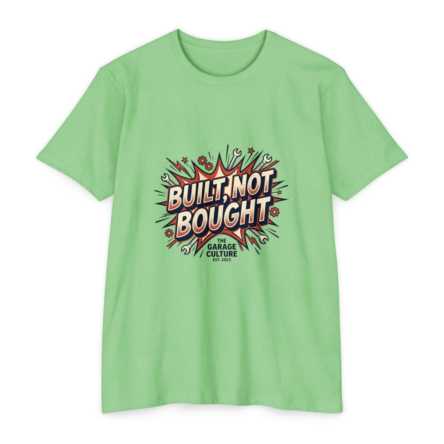 Built Not Bought Retro Garage Culture T-Shirt