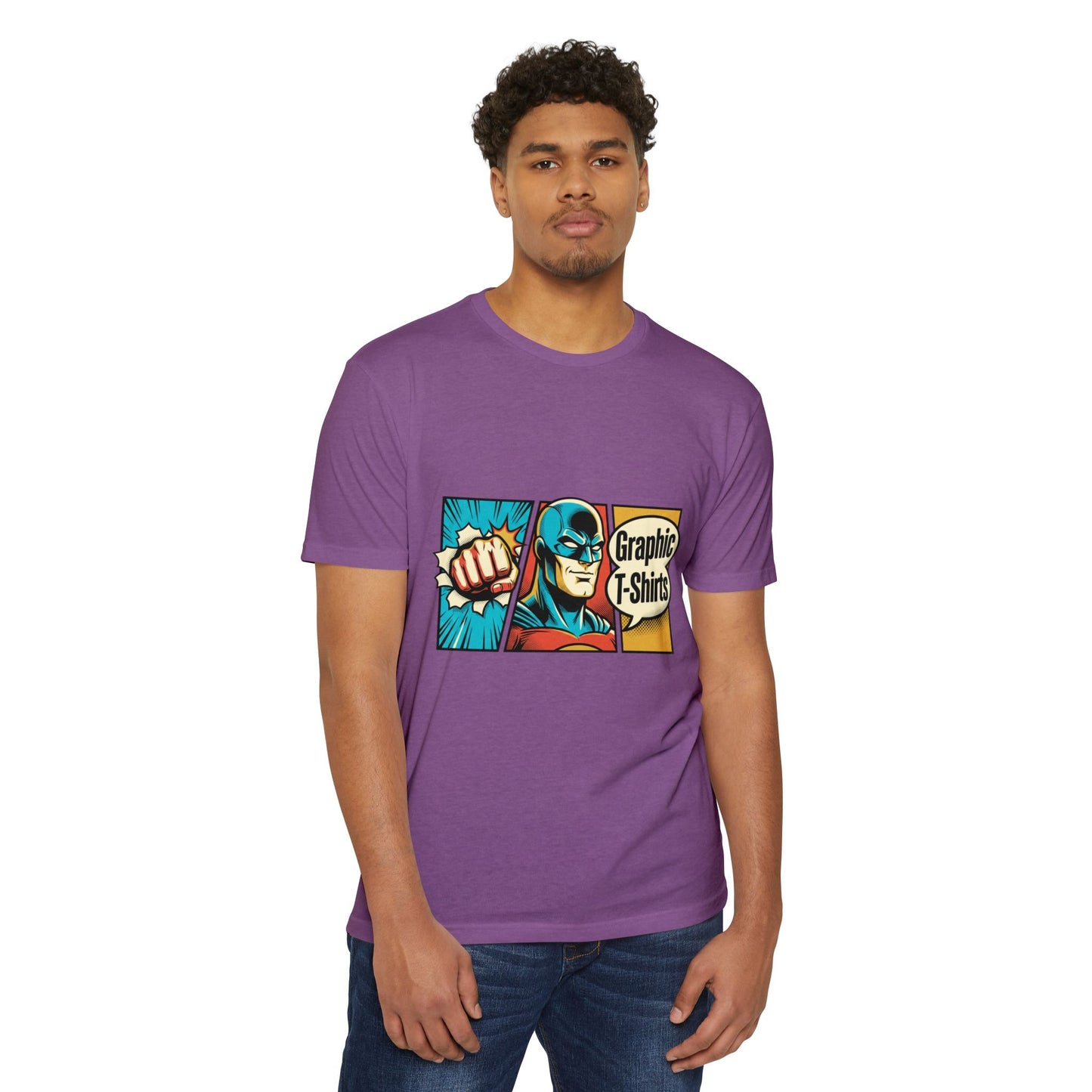Retro Comic Superhero T-Shirt — Pop Art Graphic Tee