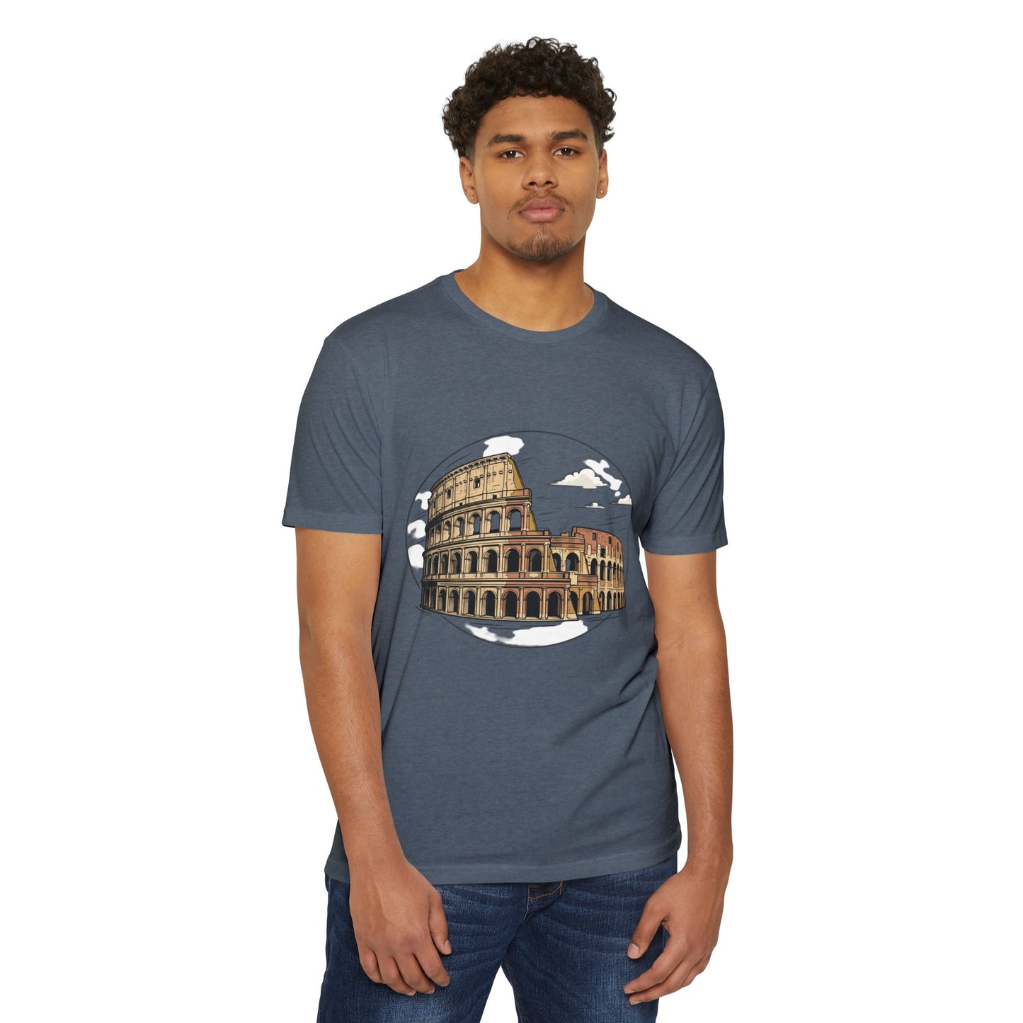 Colosseum Illustration Vintage Rome Travel T-Shirt