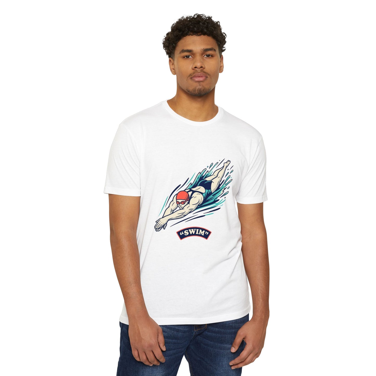 Swimmer Dive T-Shirt — "Swim" Graphic Athletic Tee