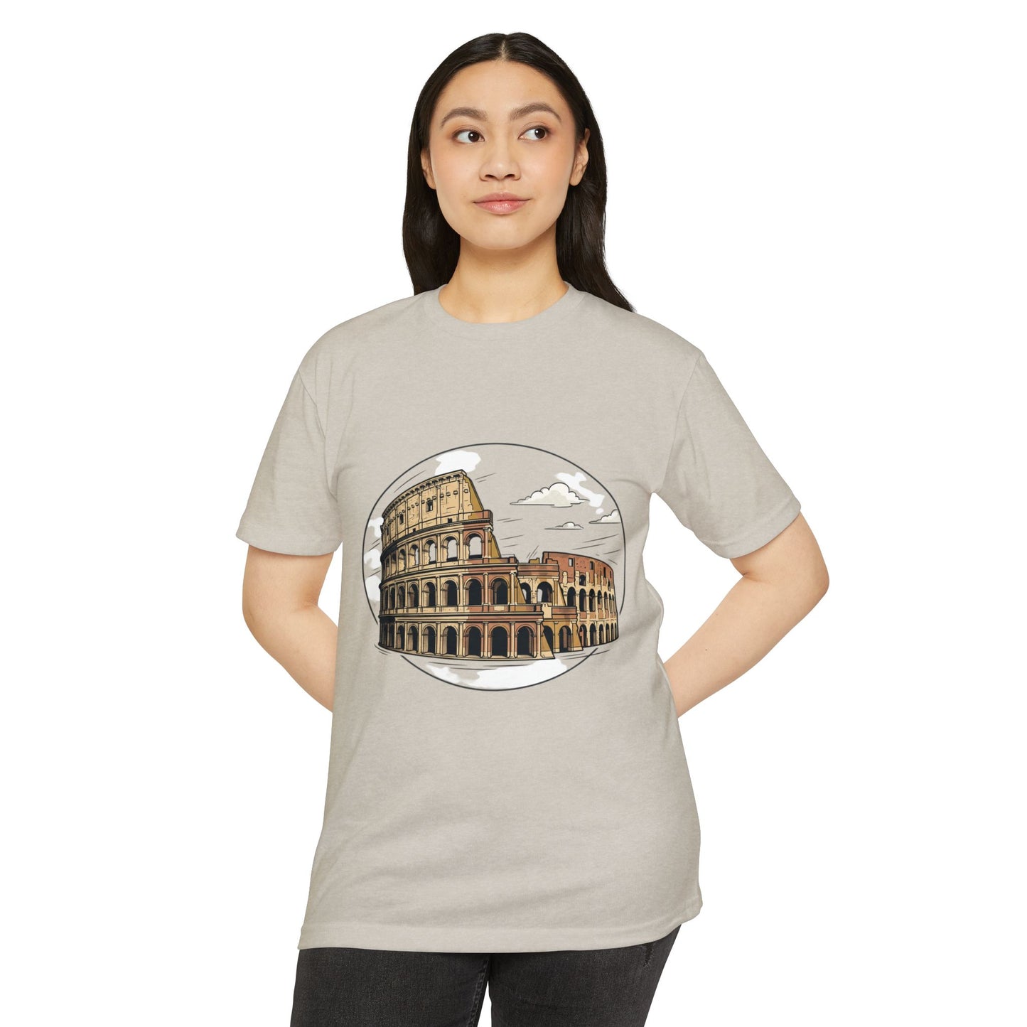 Colosseum Illustration Vintage Rome Travel T-Shirt