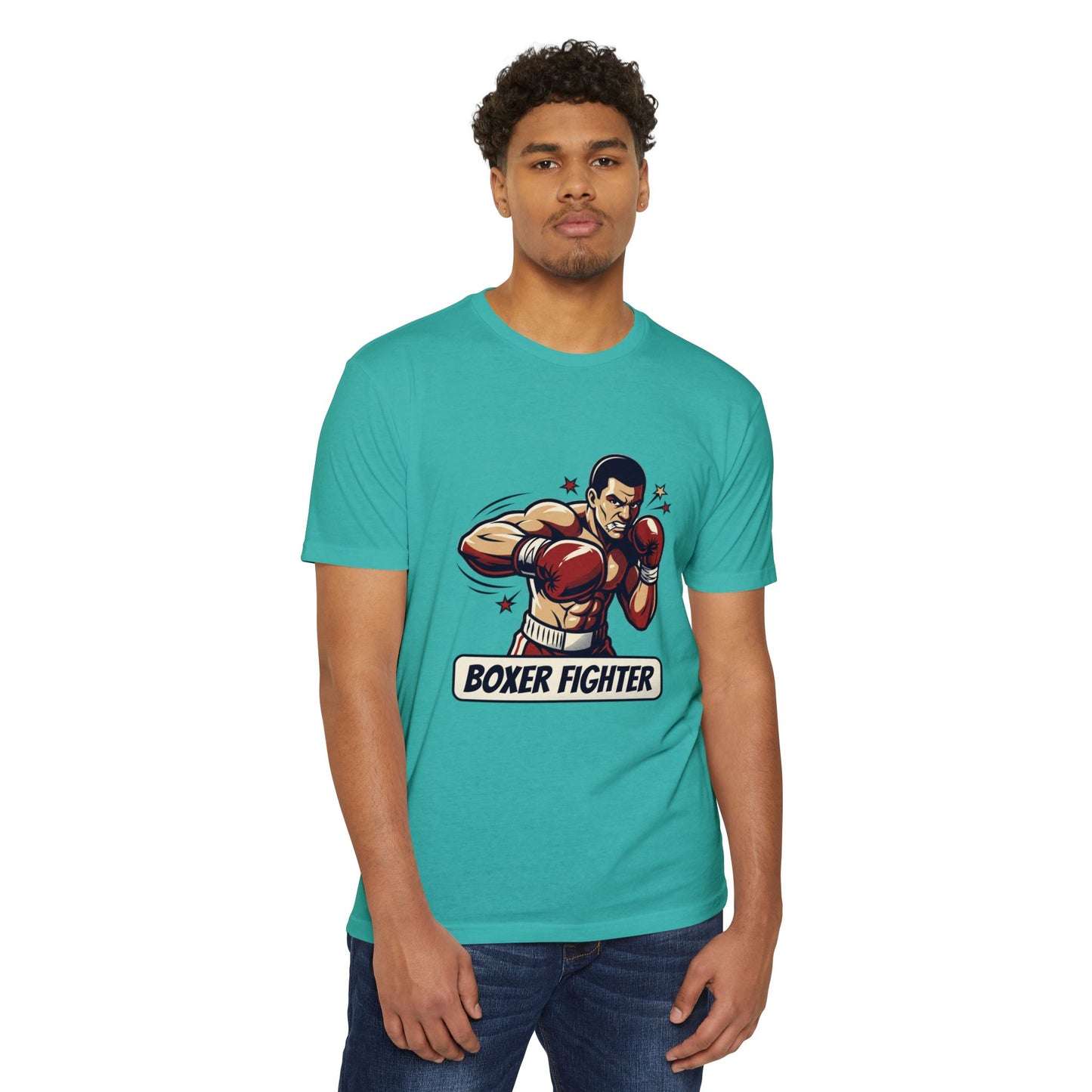 Boxer Fighter Vintage Boxing Graphic T-Shirt — Retro Gym Tee for Fans & Trainers