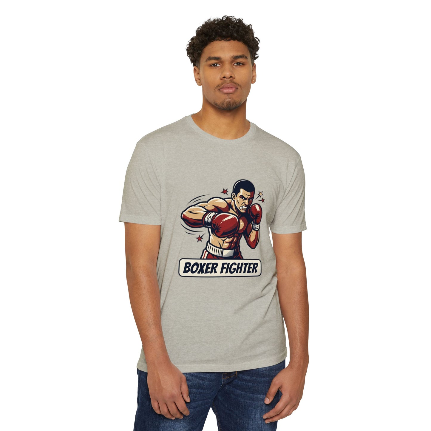 Boxer Fighter Vintage Boxing Graphic T-Shirt — Retro Gym Tee for Fans & Trainers