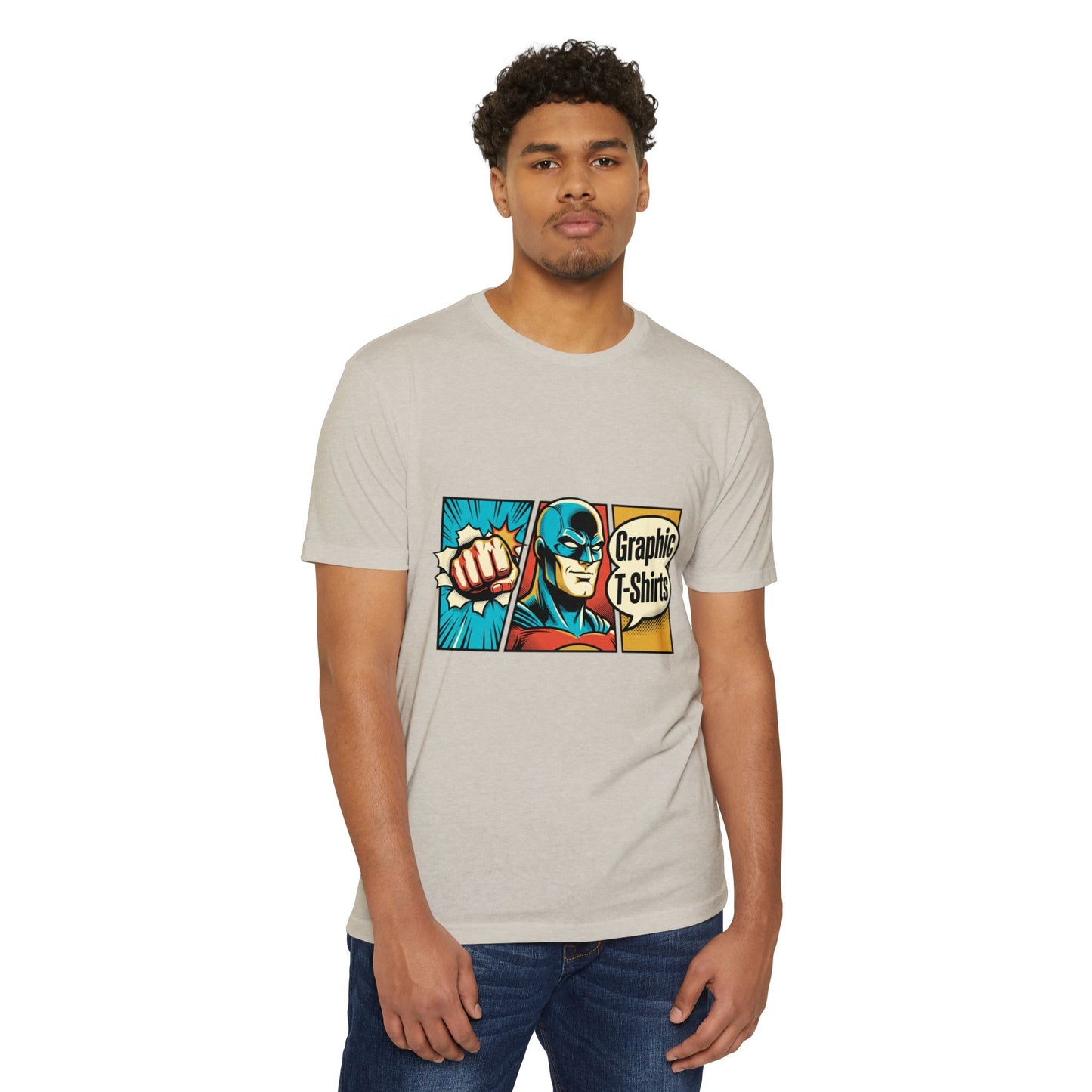 Retro Comic Superhero T-Shirt — Pop Art Graphic Tee