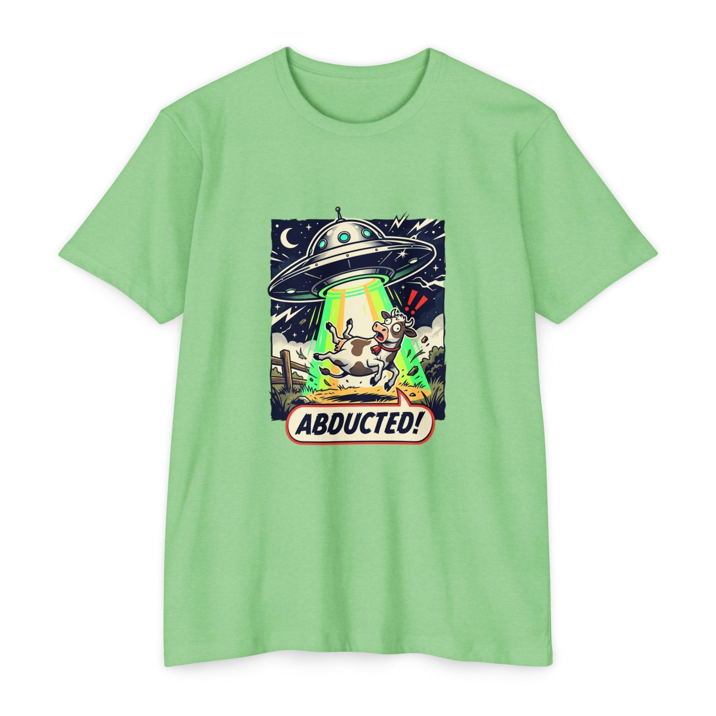 Abducted! Alien UFO Retro Sci‑Fi Graphic T-Shirt