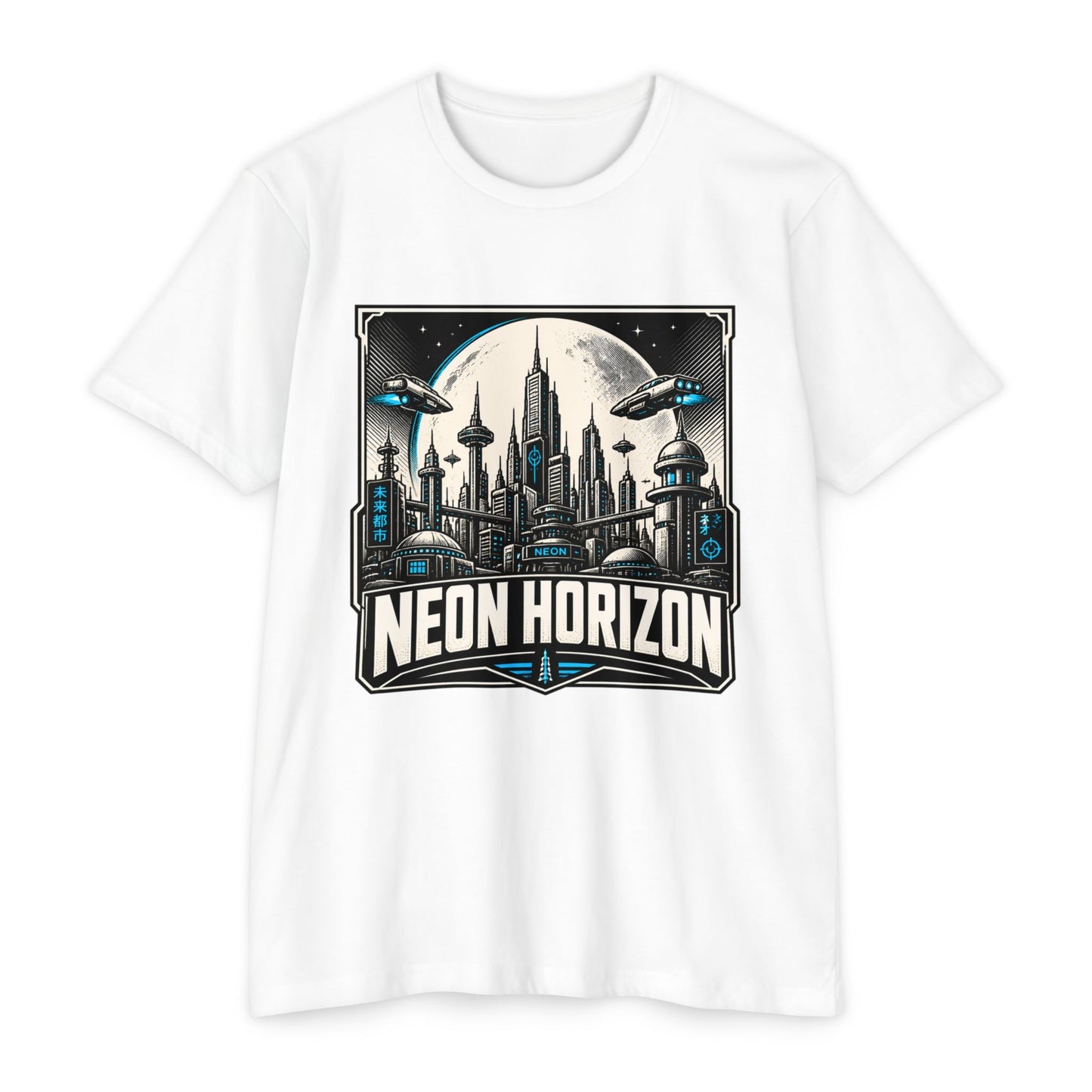 Neon Horizon Sci‑Fi T-Shirt