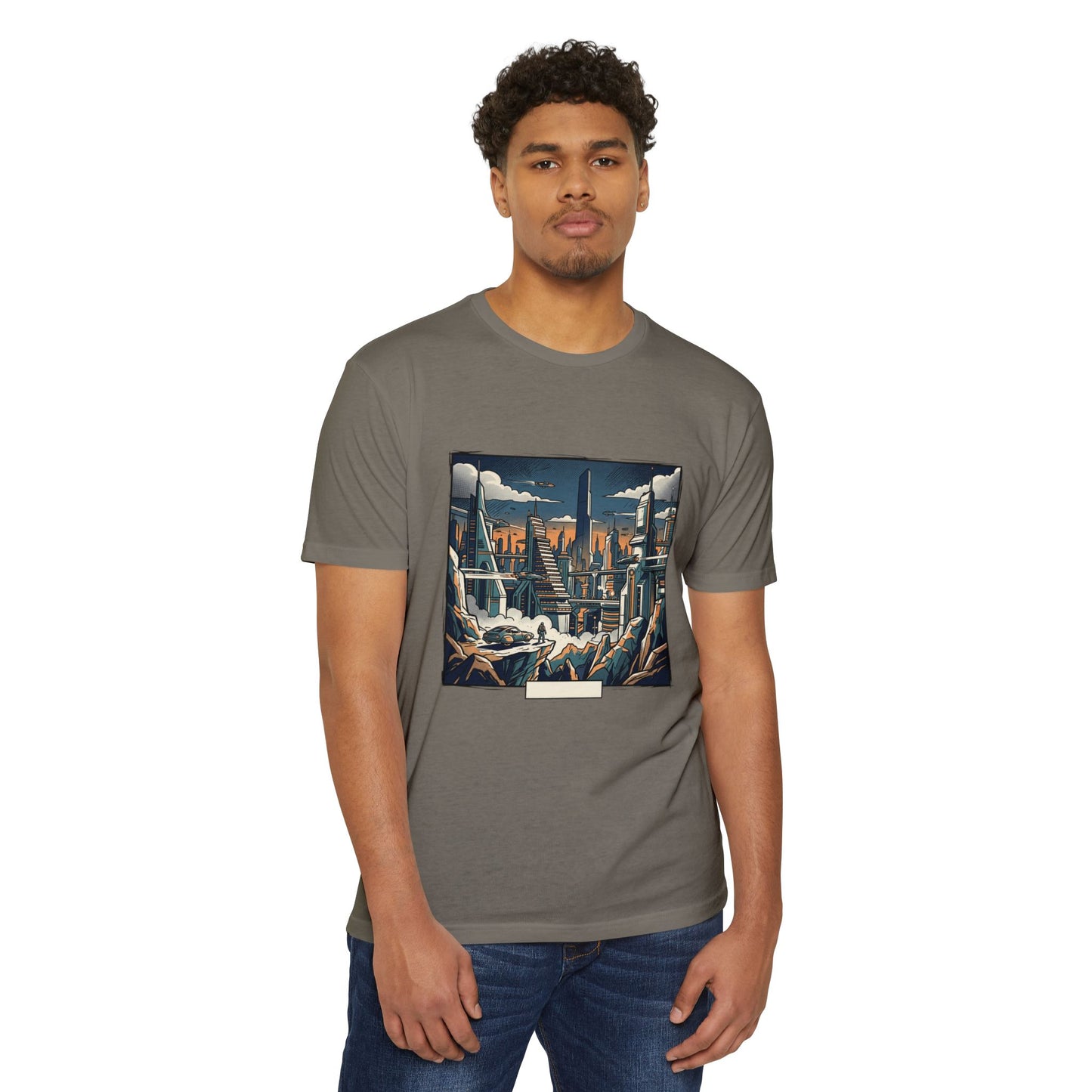 Futuristic Cityscape Retro Sci‑Fi T-Shirt — Retro Sci‑Fi Landscape Tee