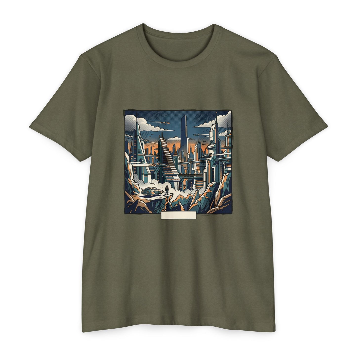 Futuristic Cityscape Retro Sci‑Fi T-Shirt — Retro Sci‑Fi Landscape Tee