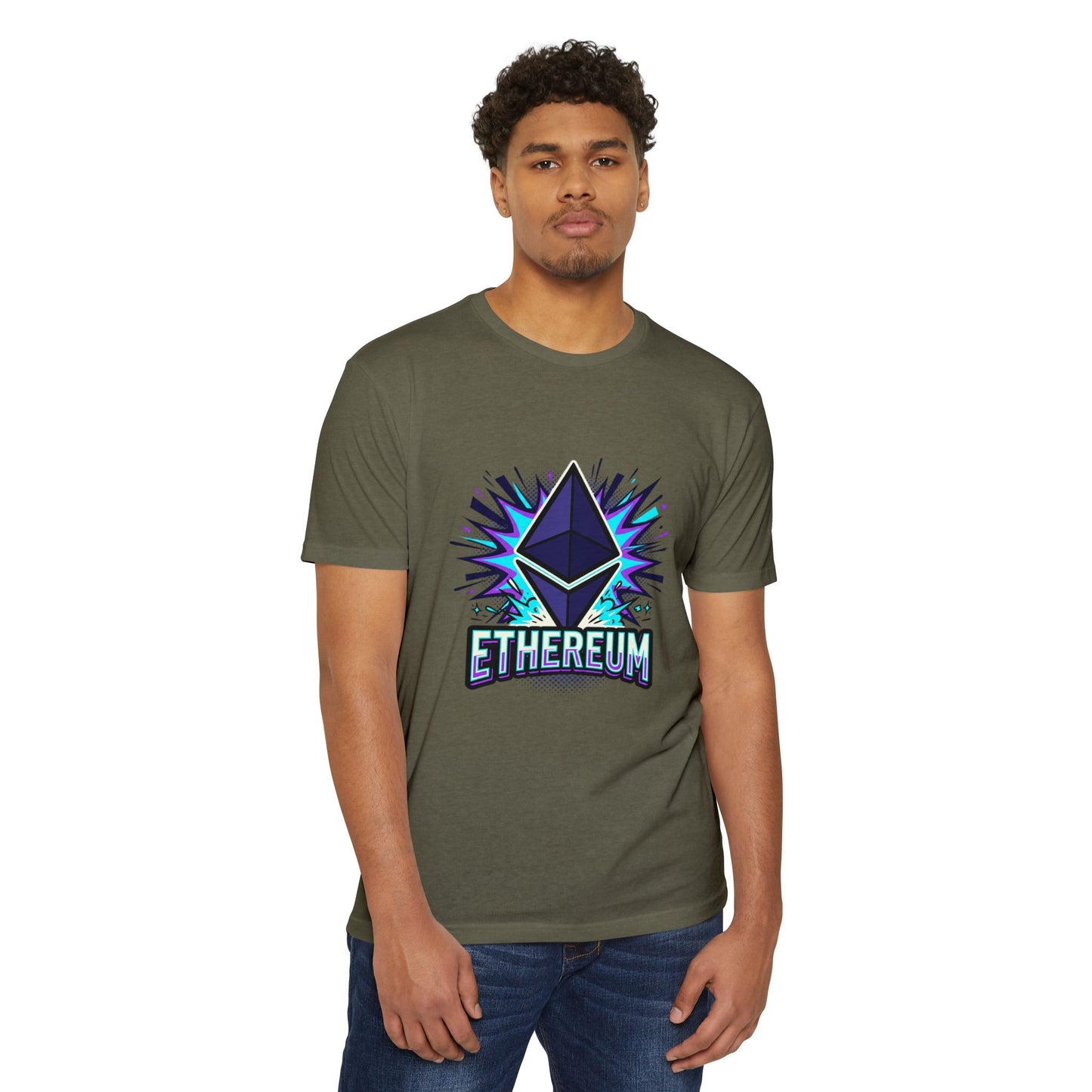 Ethereum Crypto Logo T-Shirt — Retro Neon Blockchain Tee