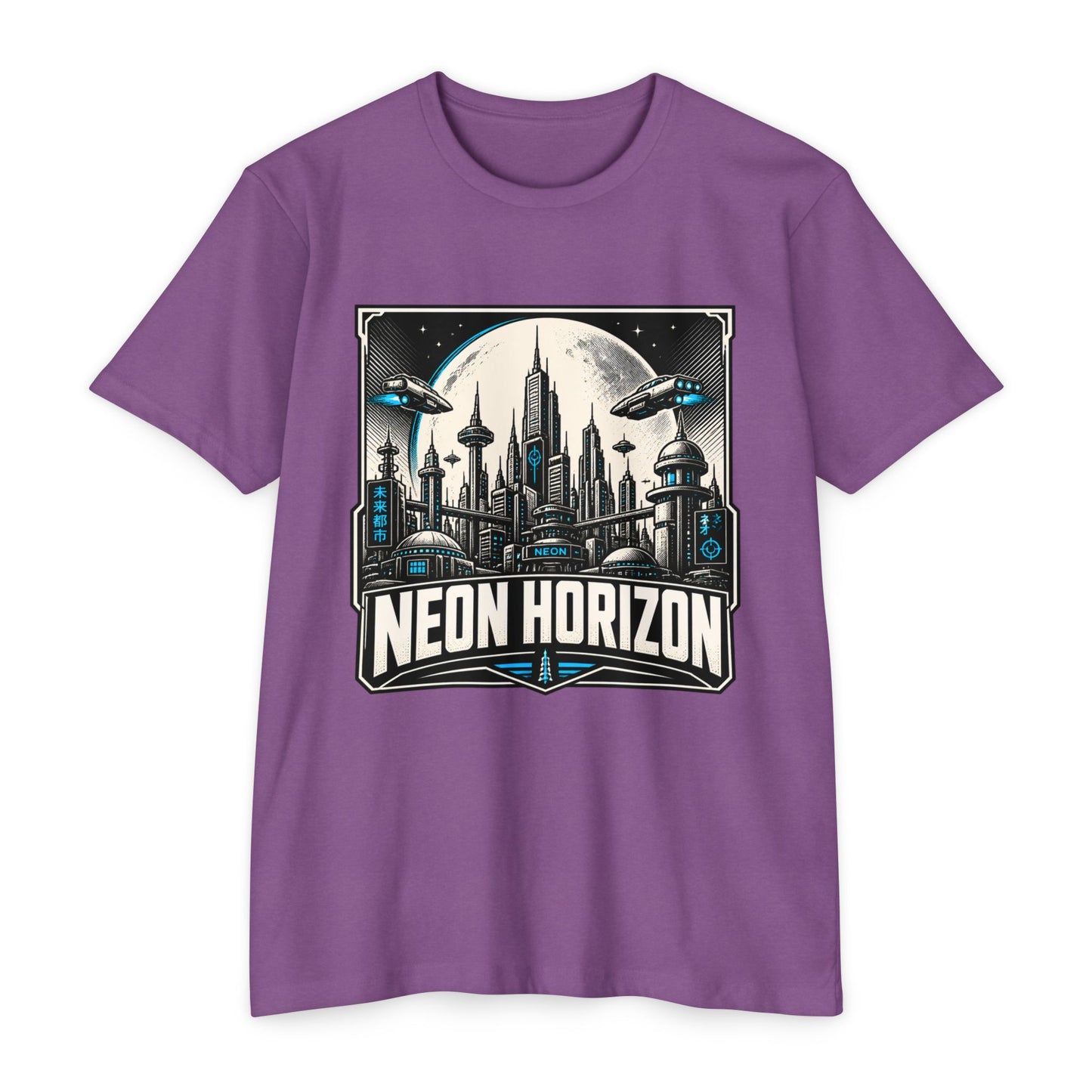Neon Horizon Sci‑Fi T-Shirt
