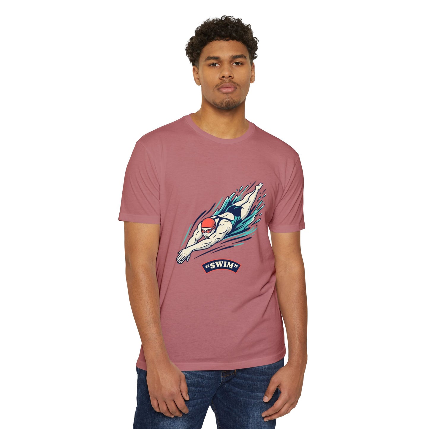 Swimmer Dive T-Shirt — "Swim" Graphic Athletic Tee