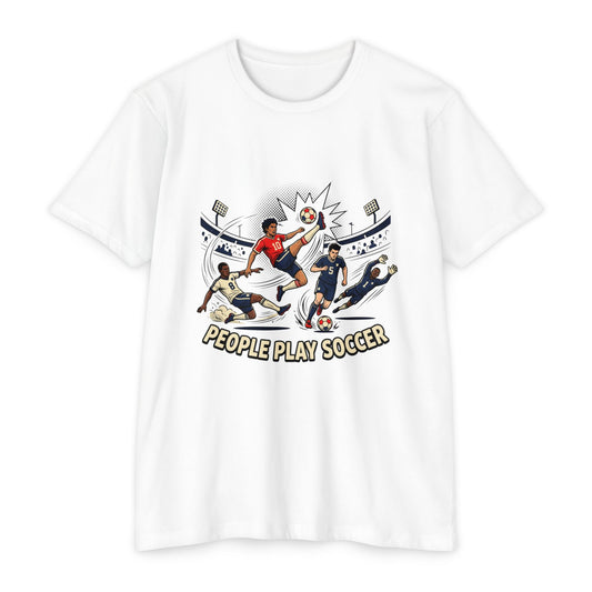 People Play Soccer T-Shirt – Vintage Soccer Players Graphic Tee