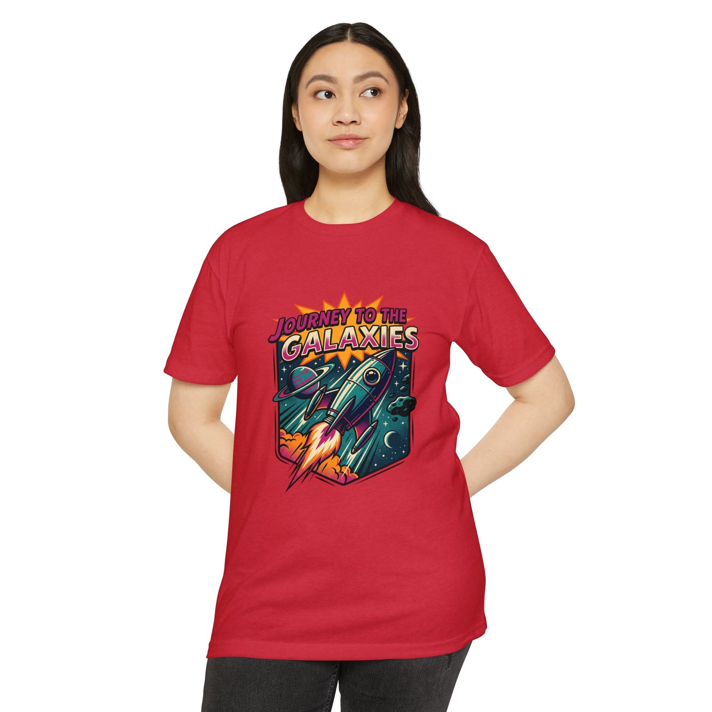 Journey to the Galaxies T-Shirt — Retro Rocket Space Tee