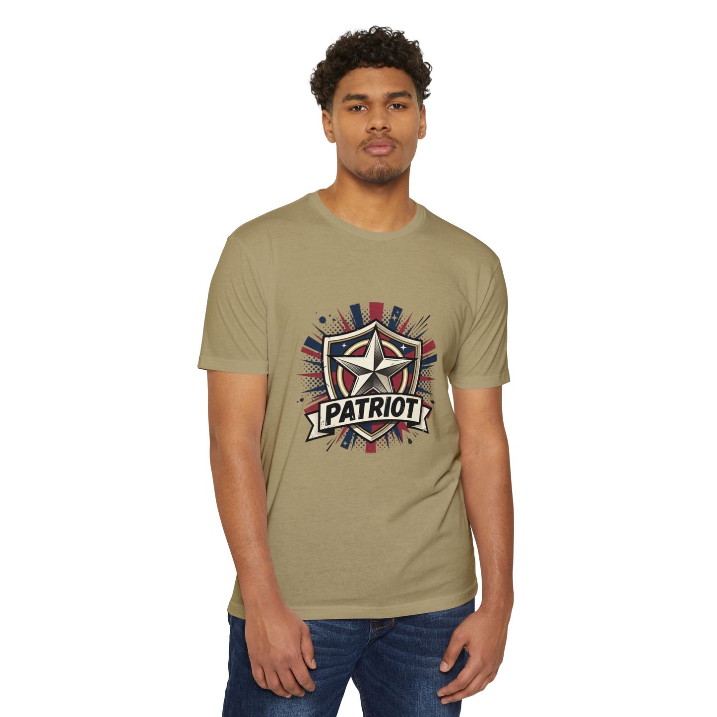 Patriot Shield T-Shirt — Vintage American Star Graphic Tee