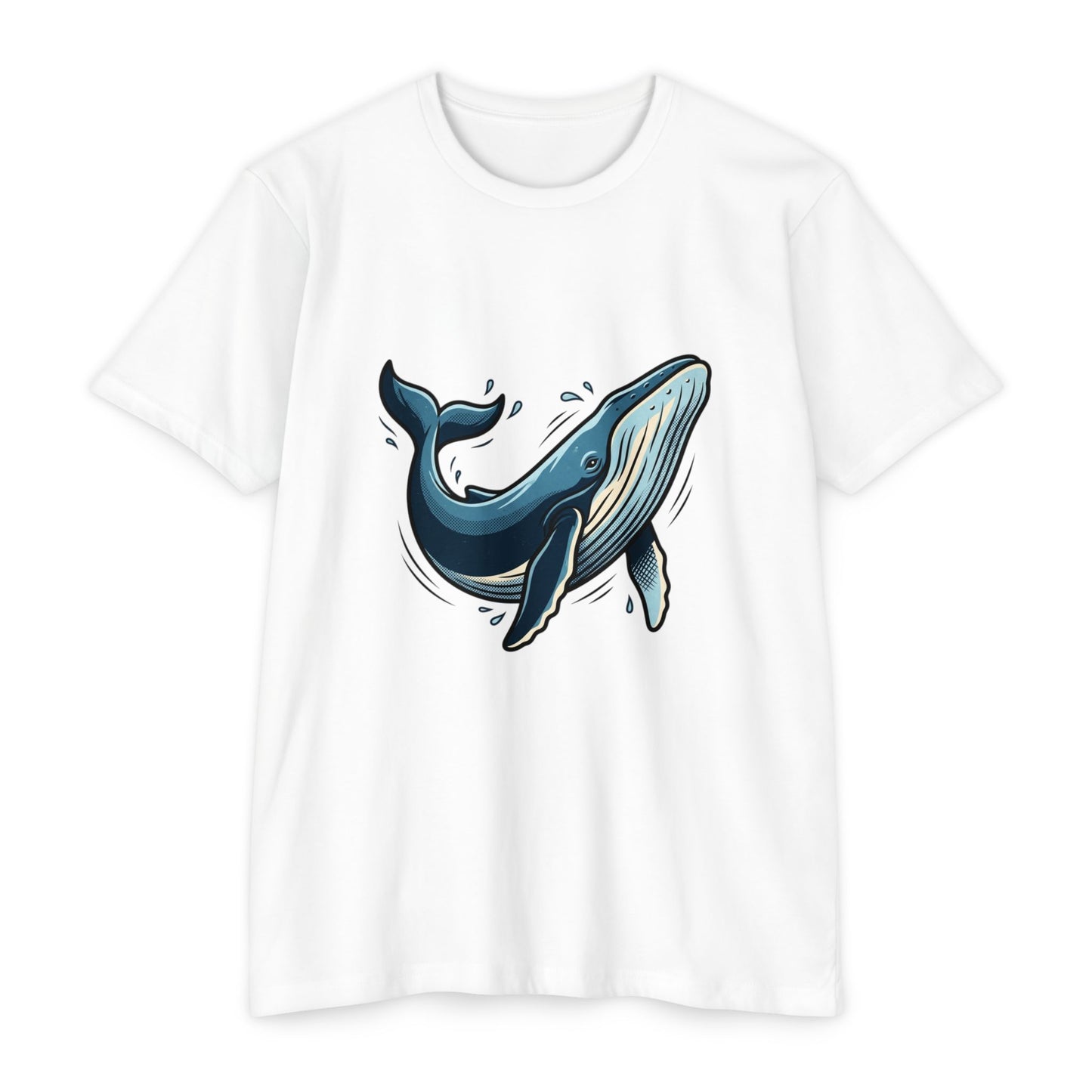 Whale Illustration T-Shirt — Retro Ocean Graphic Tee