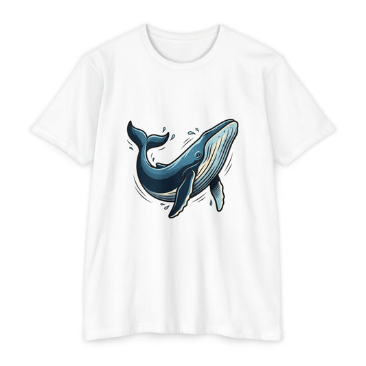 Whale Illustration T-Shirt — Retro Ocean Graphic Tee