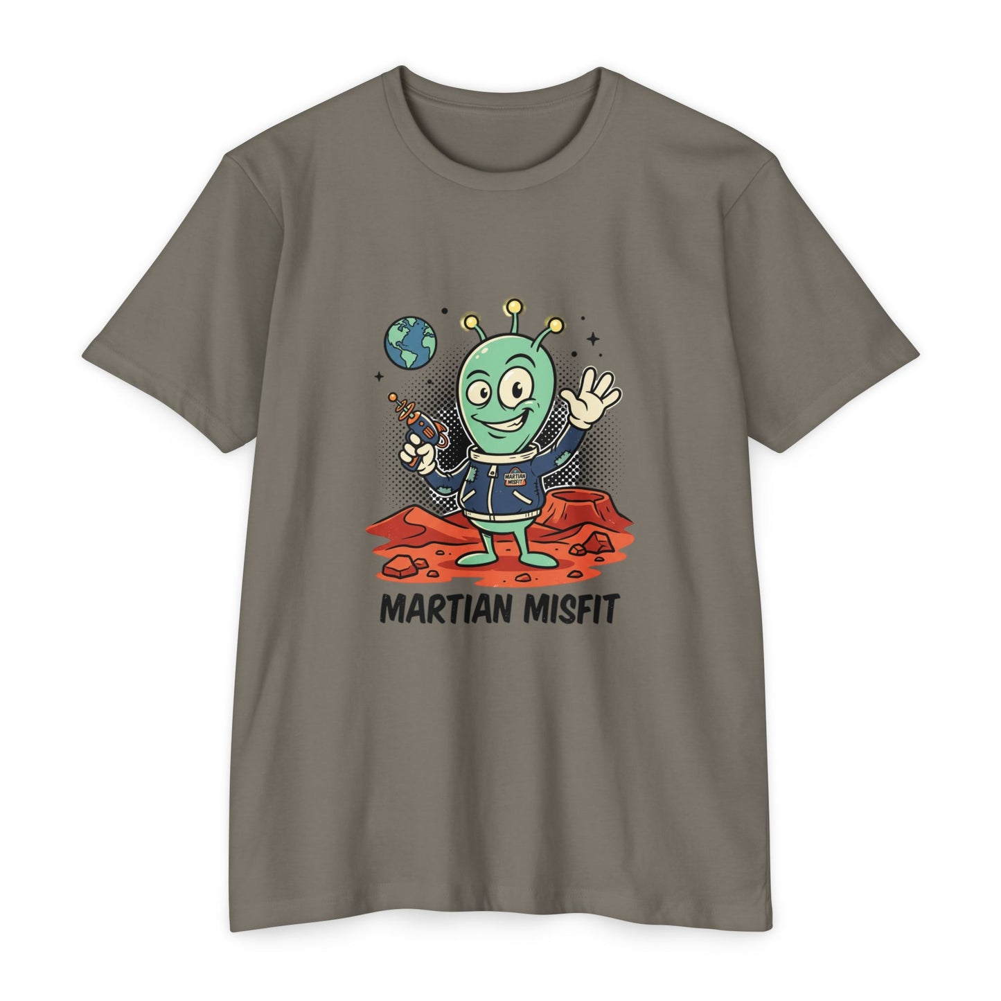 Martian Misfit Retro Alien T-Shirt — Cute Space Graphic Tee