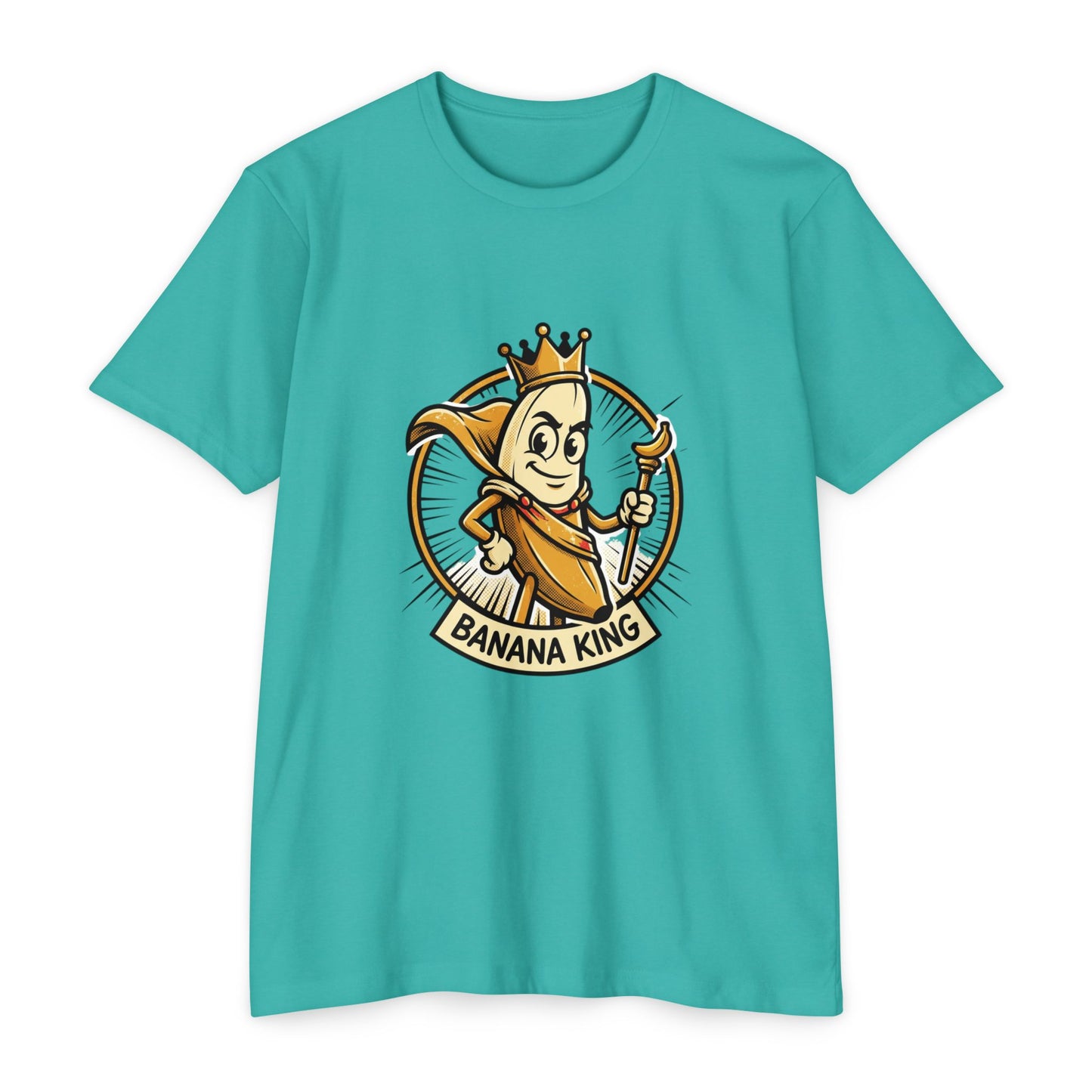 Banana King Retro Graphic T-Shirt — Vintage Fruit Mascot Tee