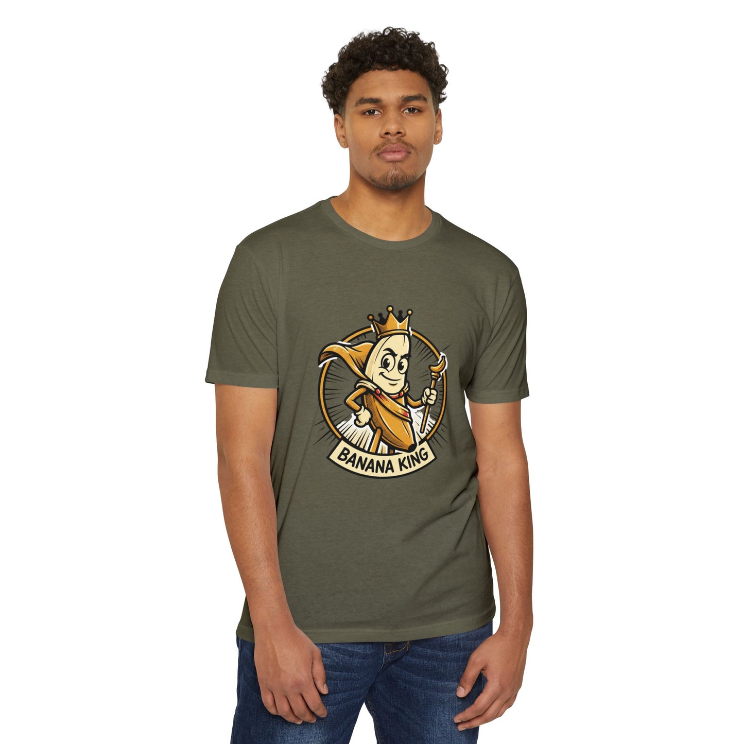 Banana King Retro Graphic T-Shirt — Vintage Fruit Mascot Tee