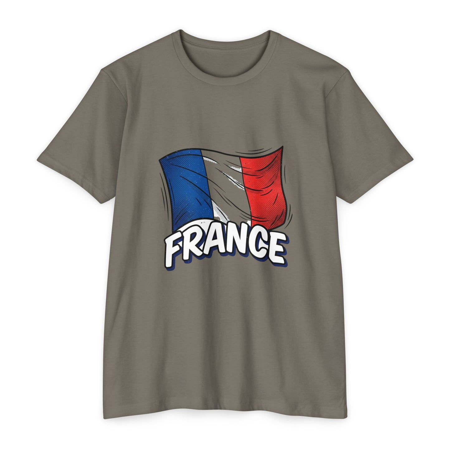 France Flag Retro Waving Tricolor T-Shirt