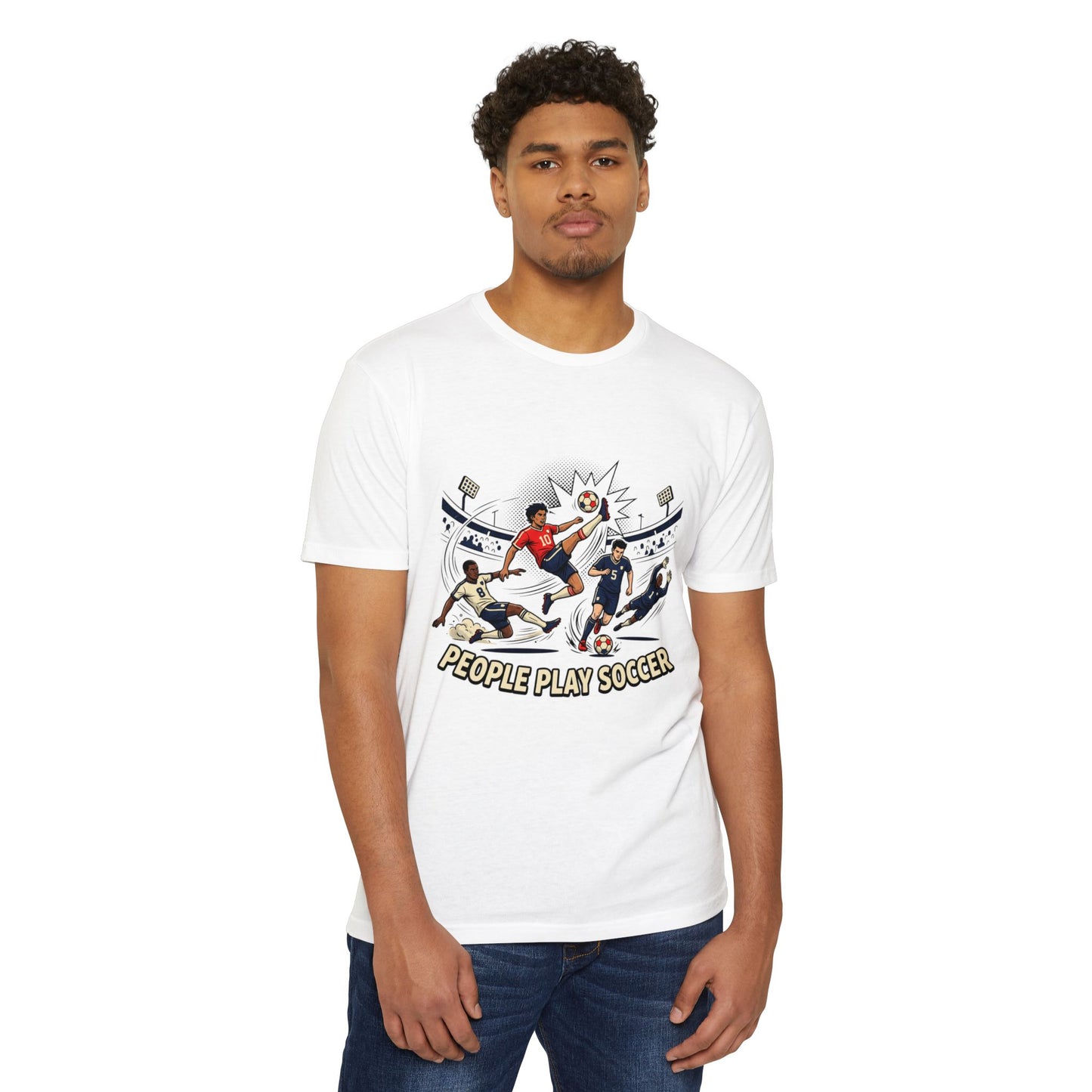 People Play Soccer T-Shirt – Vintage Soccer Players Graphic Tee