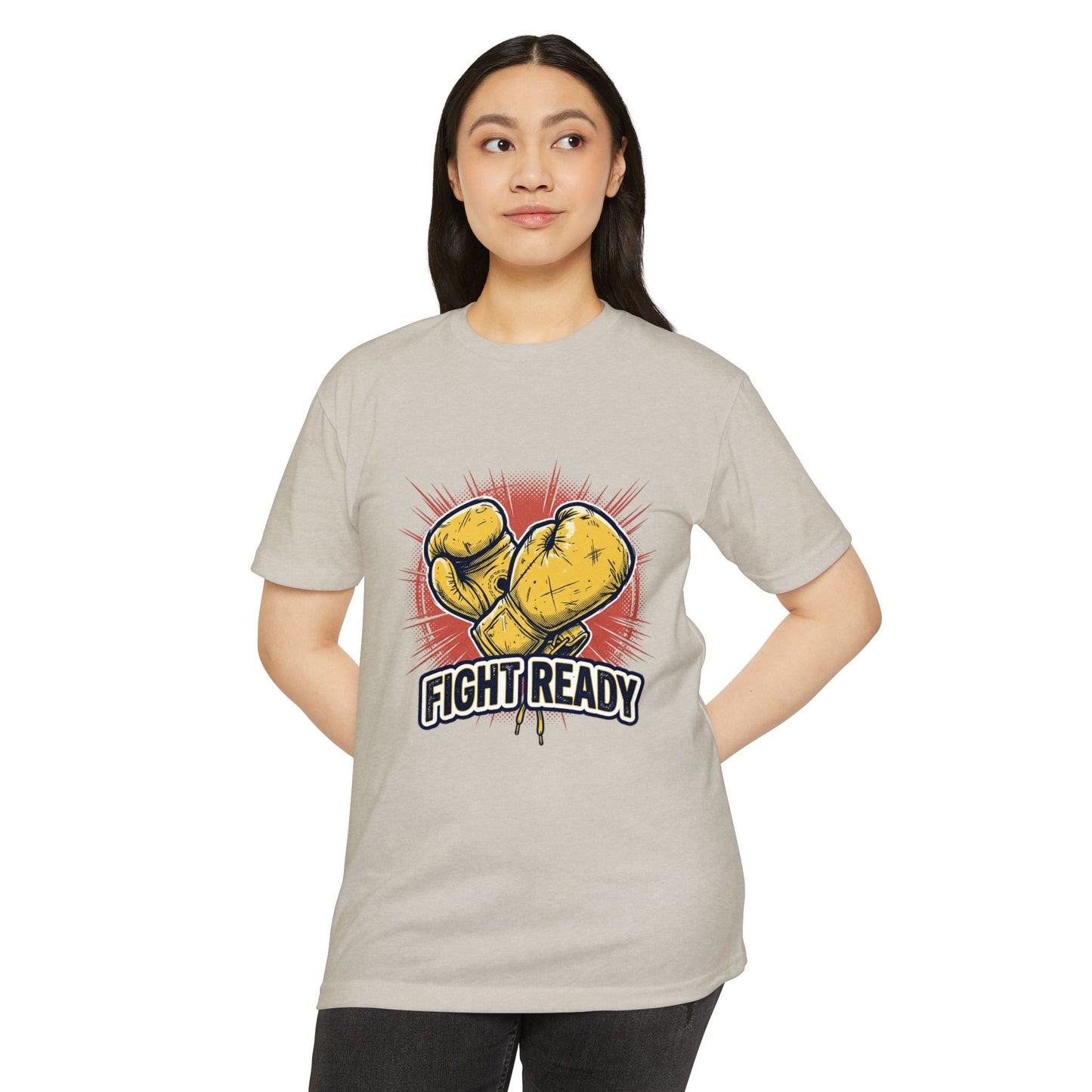 Fight Ready Boxing T-Shirt — Vintage Yellow Gloves Graphic Tee