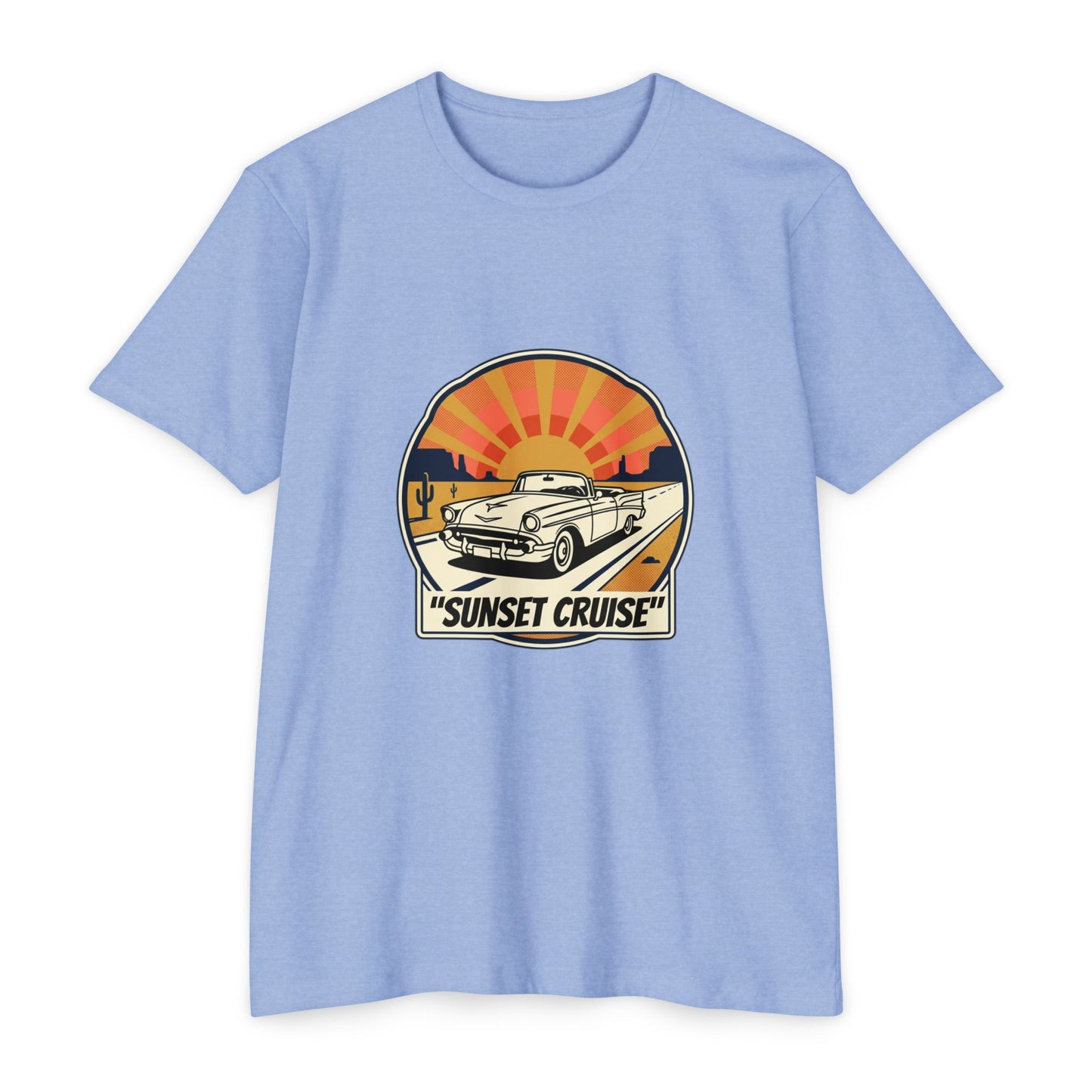 Sunset Cruise Vintage Car T-Shirt