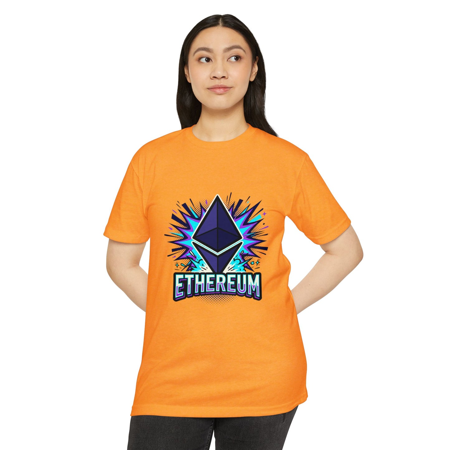 Ethereum Crypto Logo T-Shirt — Retro Neon Blockchain Tee