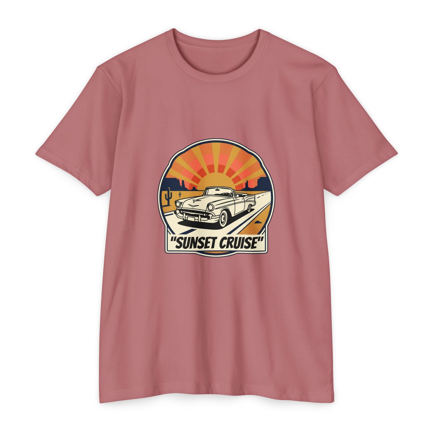 Sunset Cruise Vintage Car T-Shirt