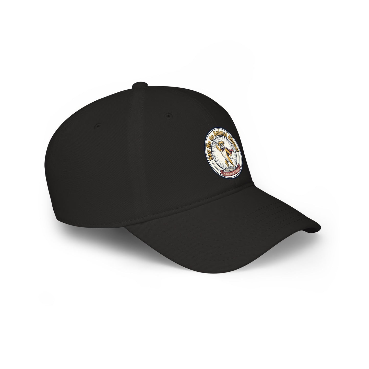 Embroidered Golden Retriever Patch Baseball Cap — Low Profile Red Dog Lover Hat