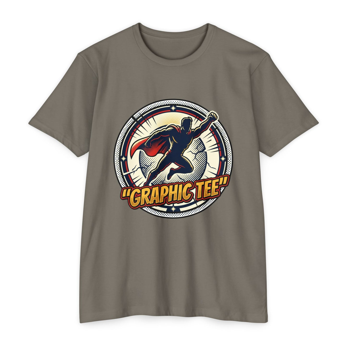 Retro Comic Superhero Cape Graphic Tee