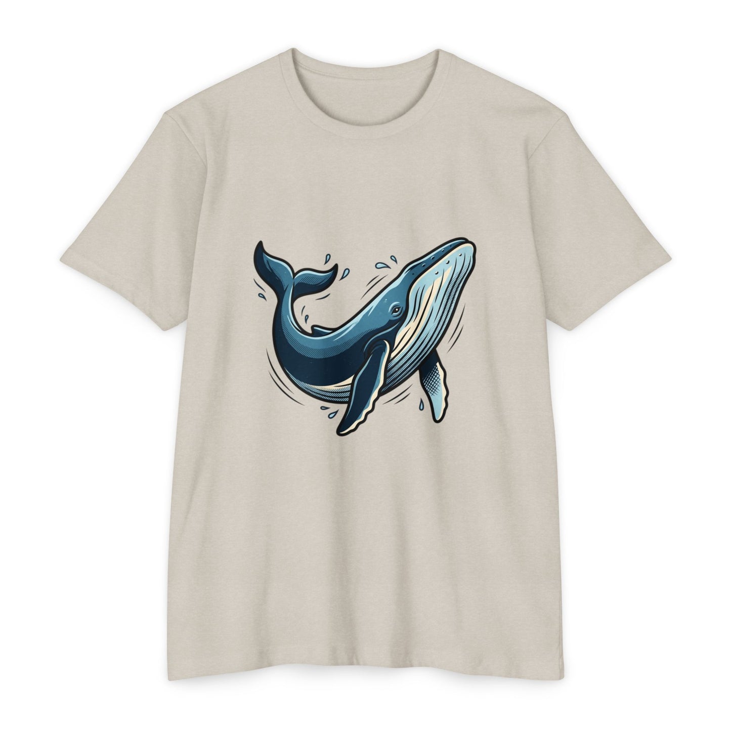 Whale Illustration T-Shirt — Retro Ocean Graphic Tee