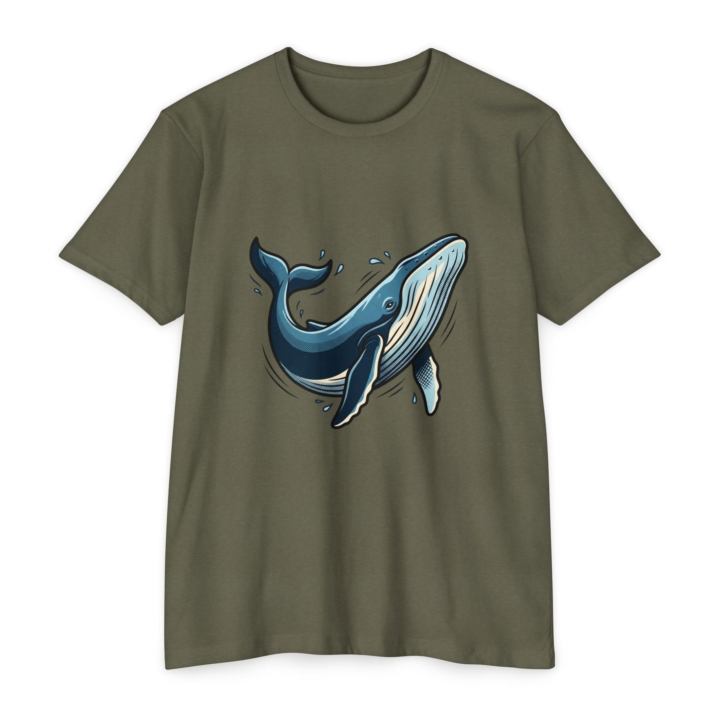 Whale Illustration T-Shirt — Retro Ocean Graphic Tee