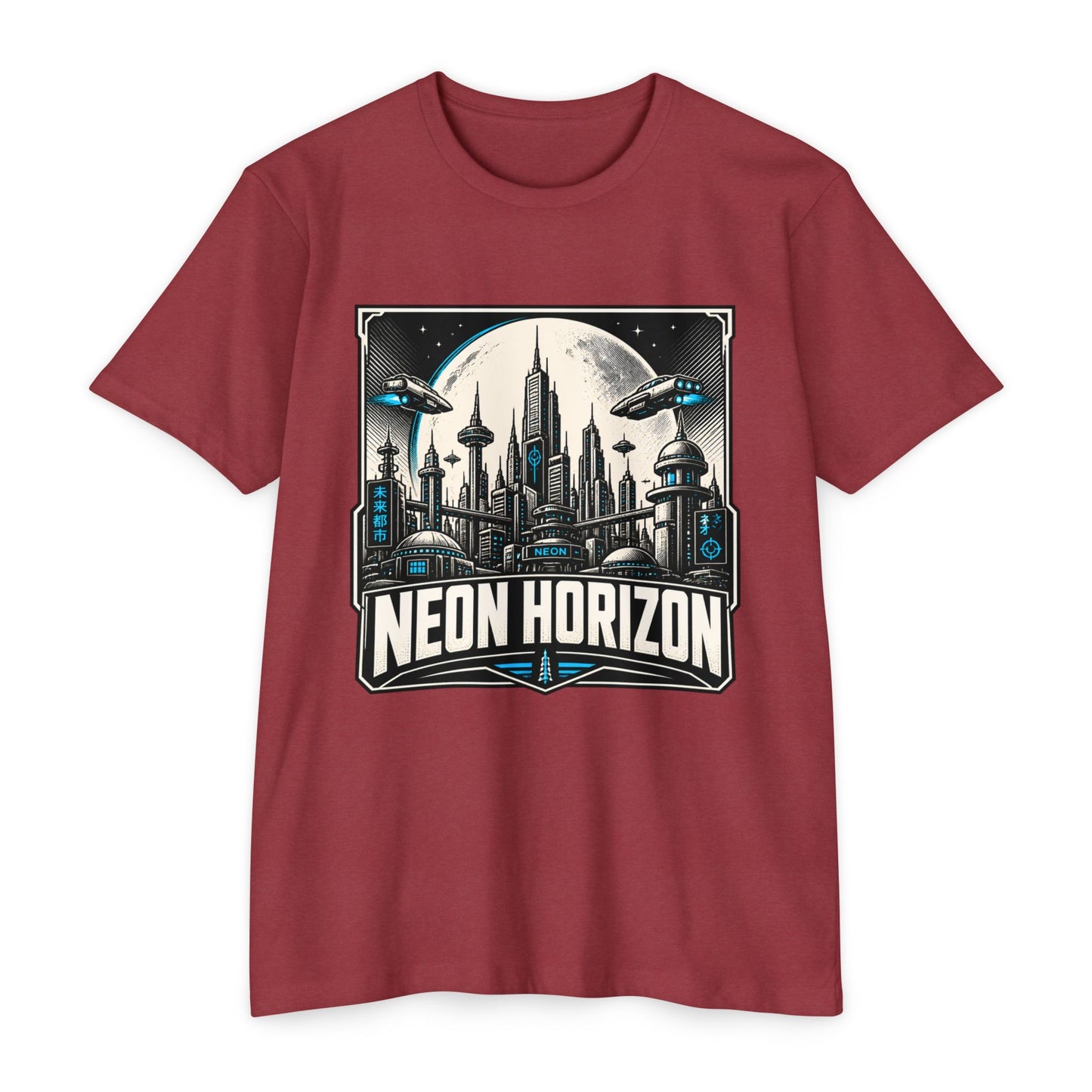Neon Horizon Sci‑Fi T-Shirt