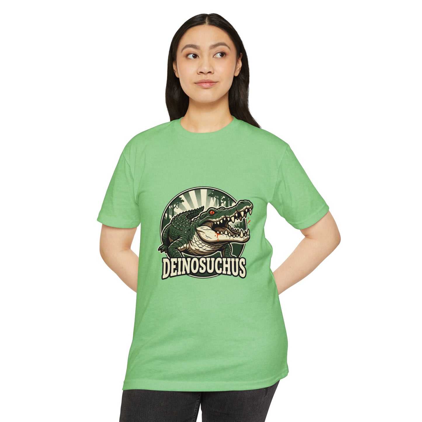 Deinosuchus Alligator Retro Fossil Graphic T-Shirt