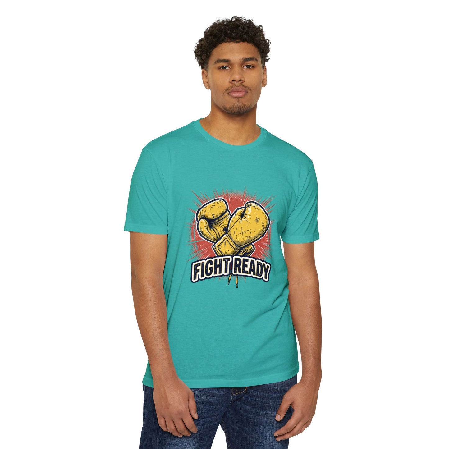 Fight Ready Boxing T-Shirt — Vintage Yellow Gloves Graphic Tee