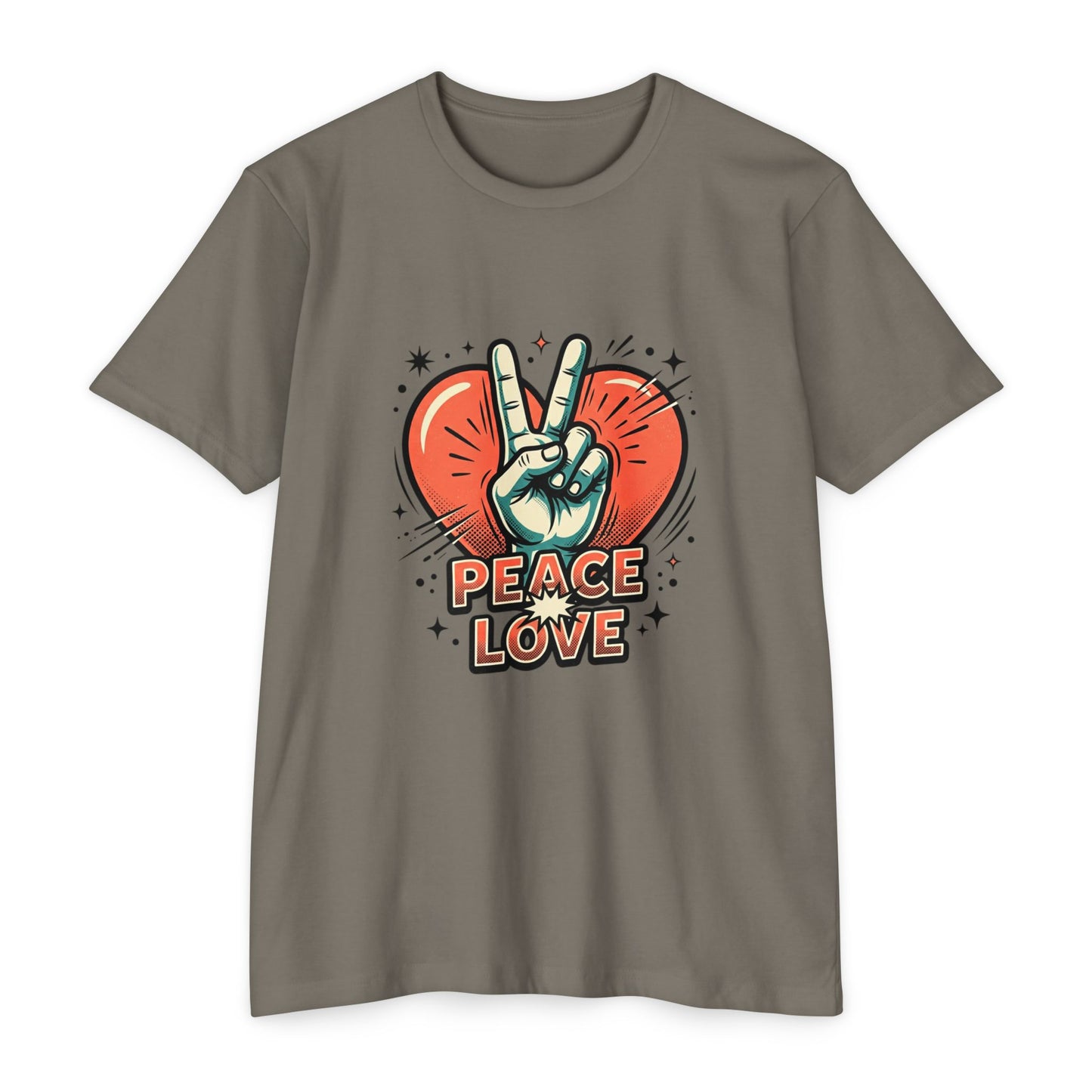 Peace Love Graphic T-Shirt — Retro Vibe Peace Sign Tee