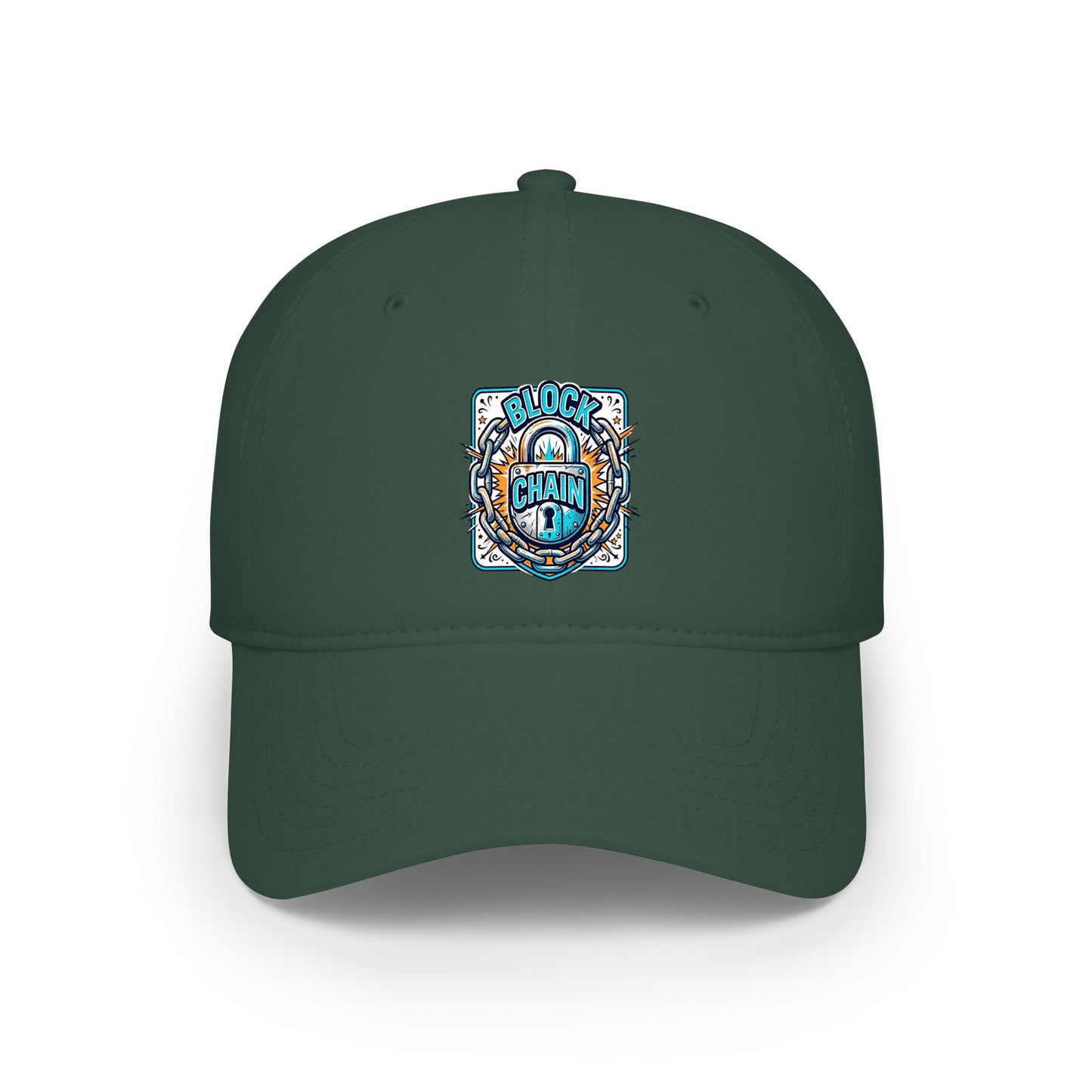 Retro "Block Chain" Low Profile Baseball Cap — Vintage Dad Hat