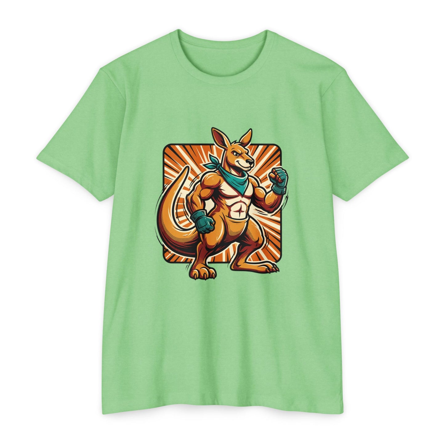 Camiseta con gráfico de canguro boxeador – Camiseta retro con mascota de luchador