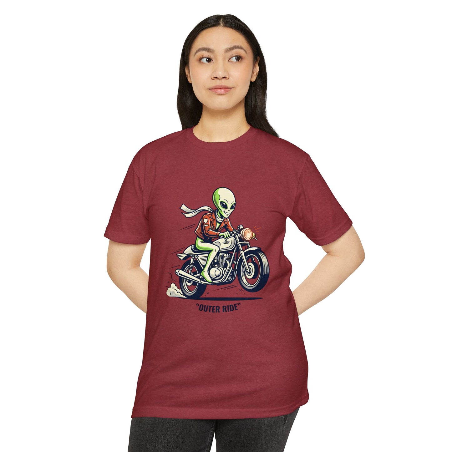 Alien Motorcyclist "Outer Ride" T-Shirt