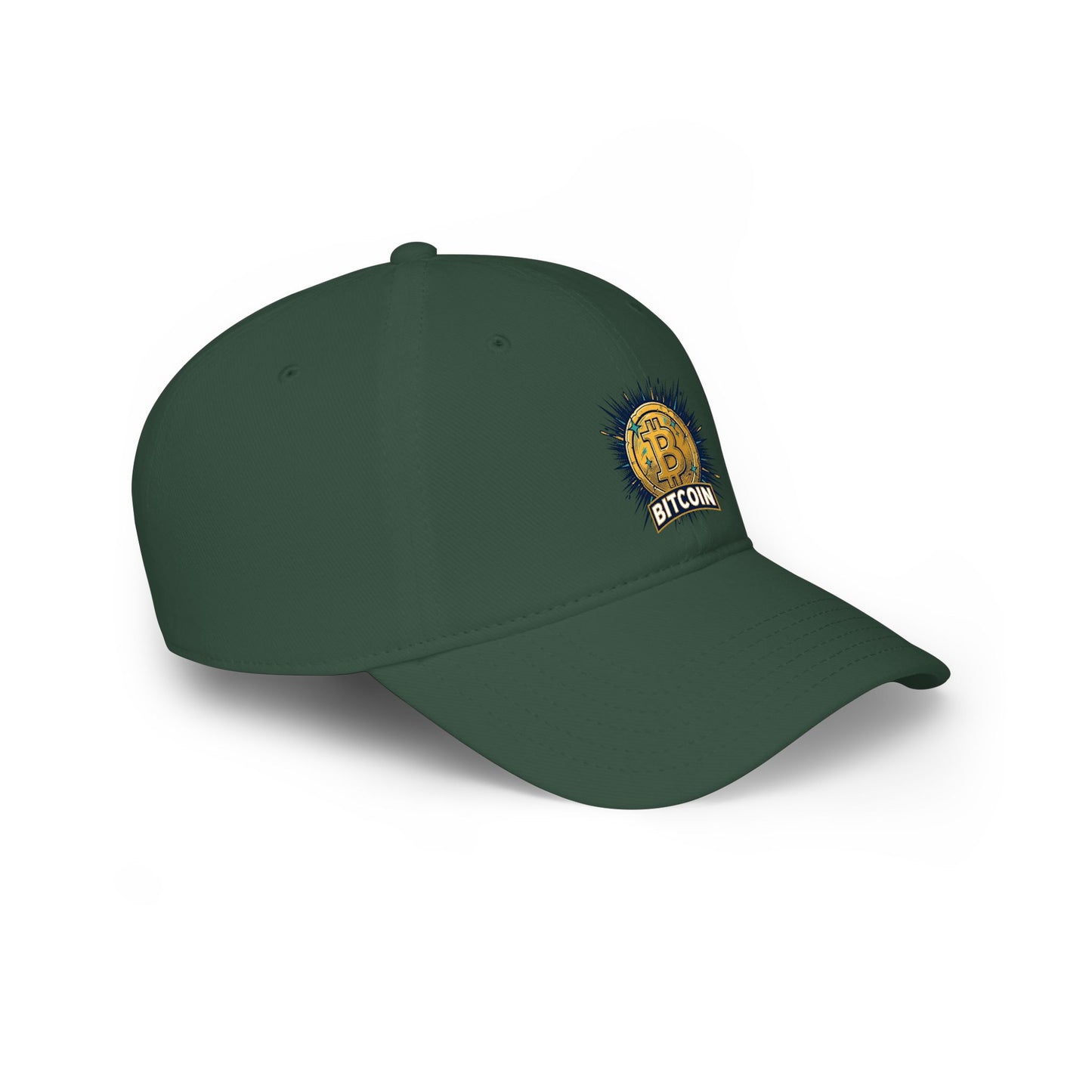 Bitcoin Sunburst Low Profile Baseball Cap — Crypto Logo Hat