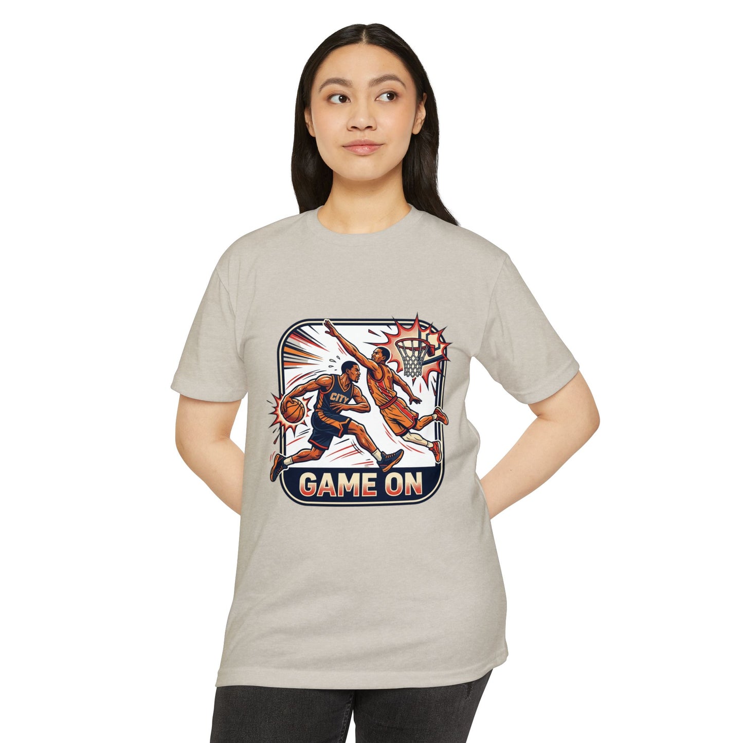 Basketball T-Shirt — Retro 'Game On' Dunk Design