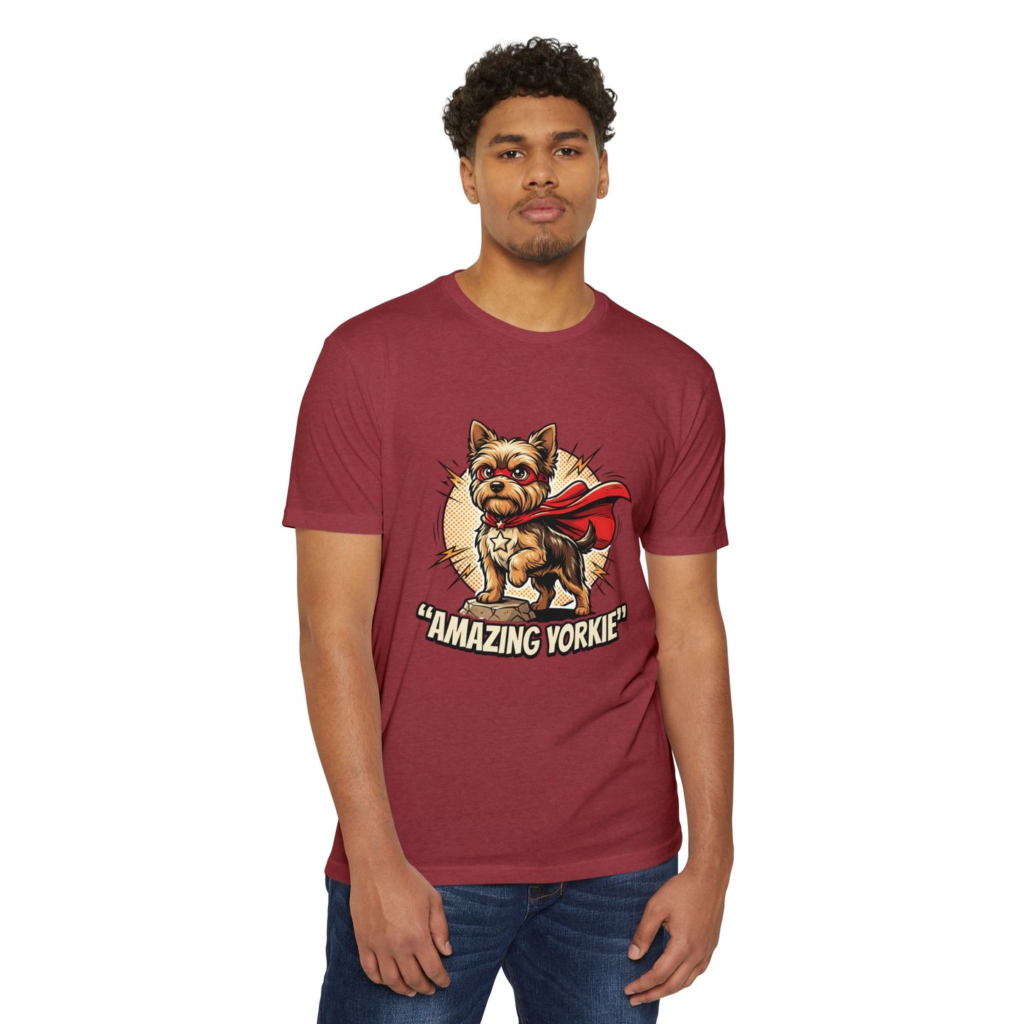 Yorkie Superhero T-Shirt — Cute Yorkshire Terrier Graphic Tee