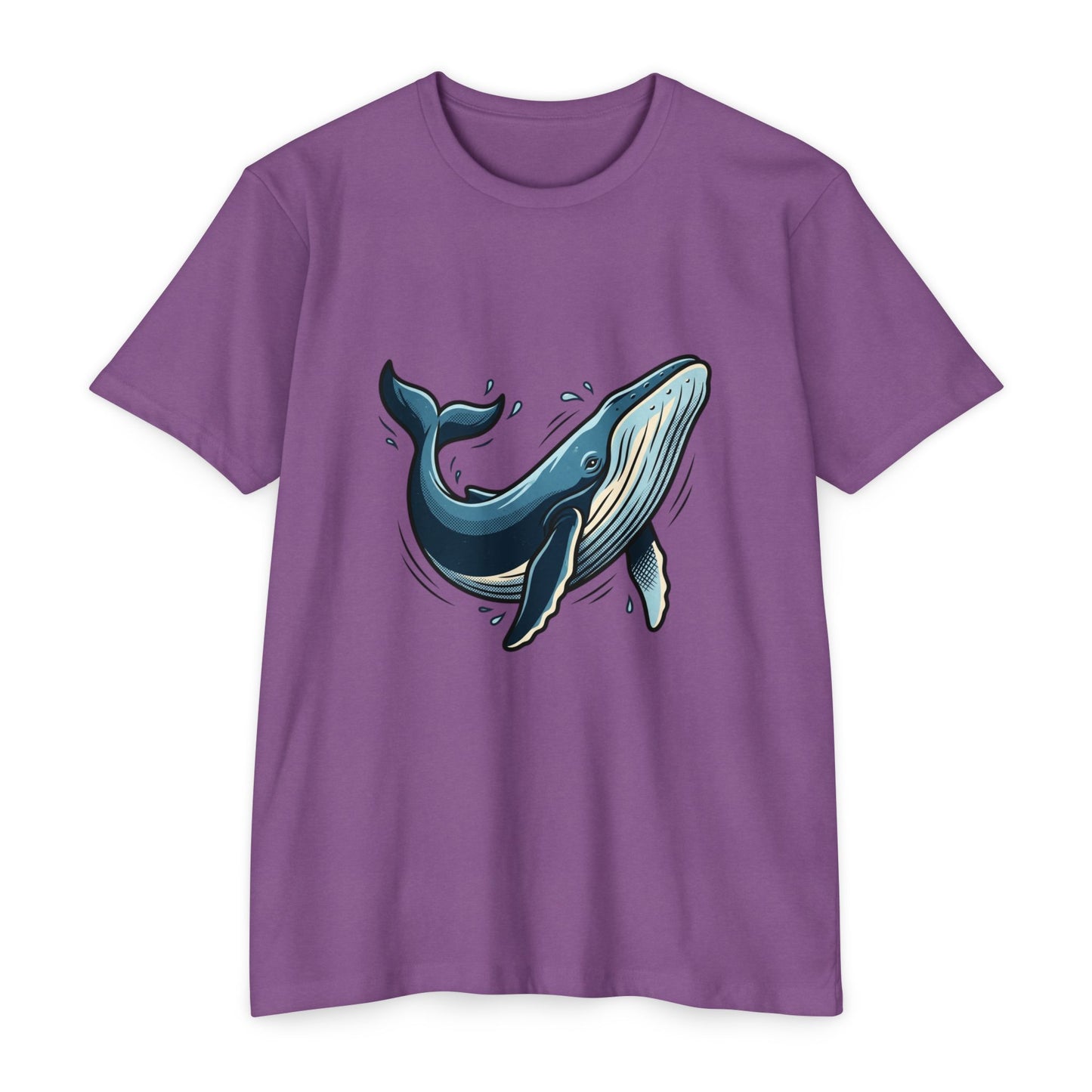 Whale Illustration T-Shirt — Retro Ocean Graphic Tee