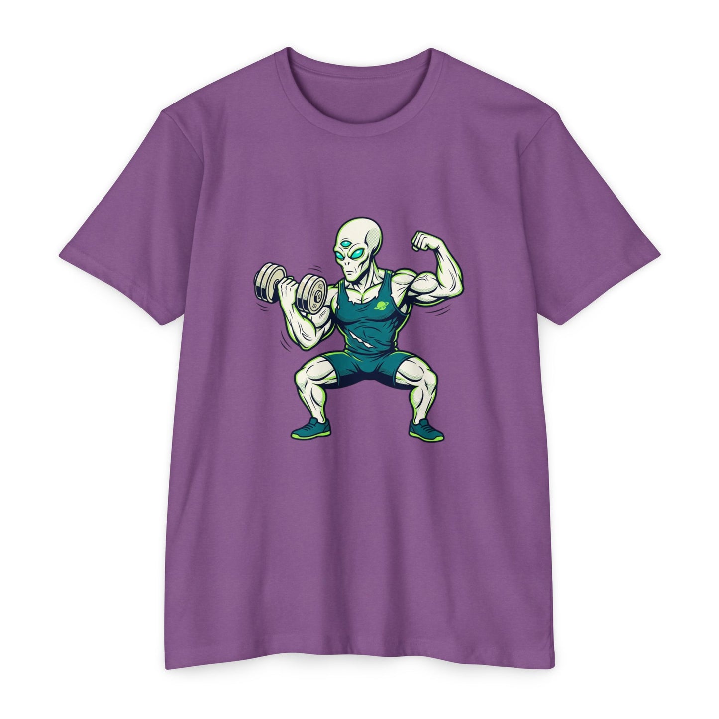 Alien Weightlifter Gym T-Shirt — Fitness Workout Tee