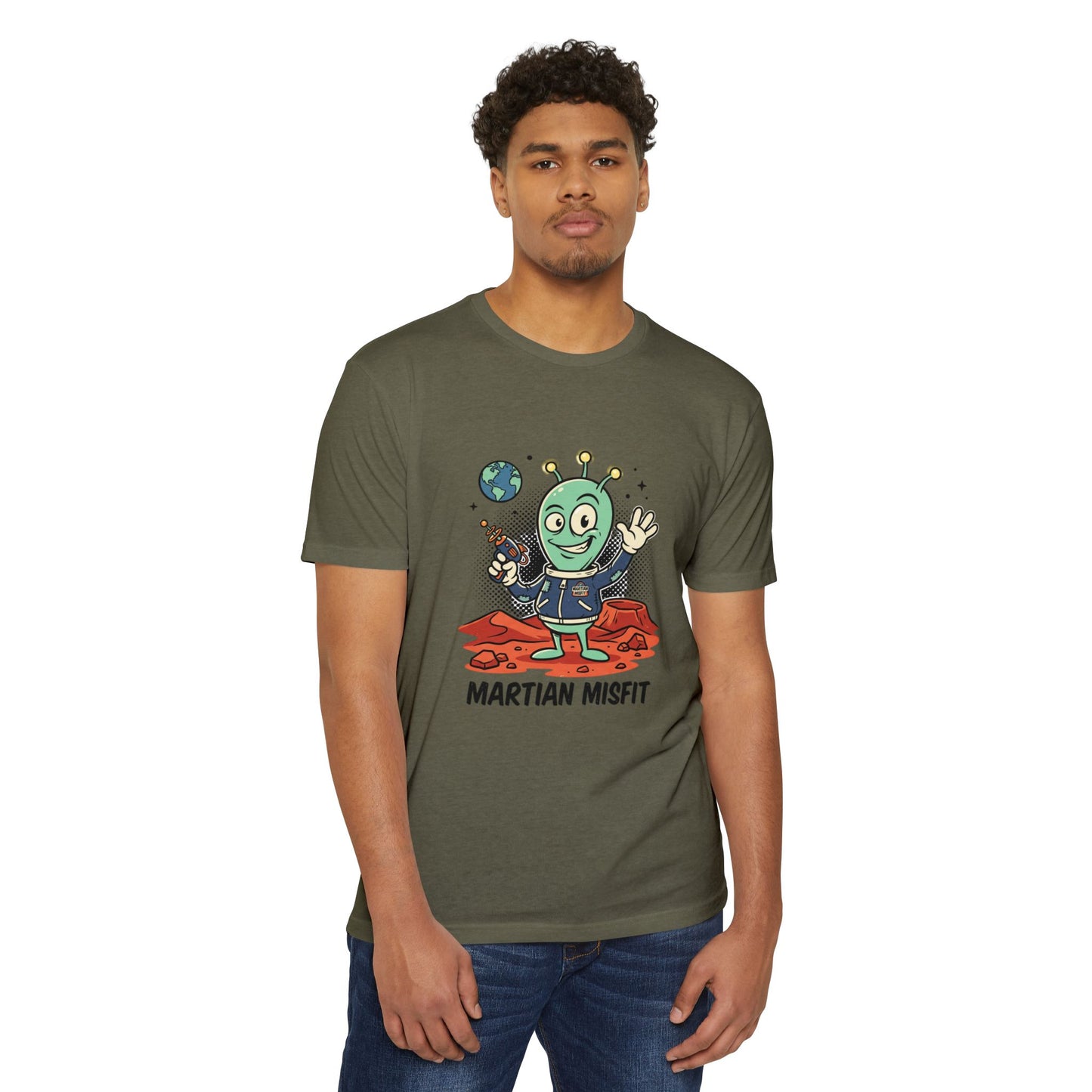 Martian Misfit Retro Alien T-Shirt — Cute Space Graphic Tee